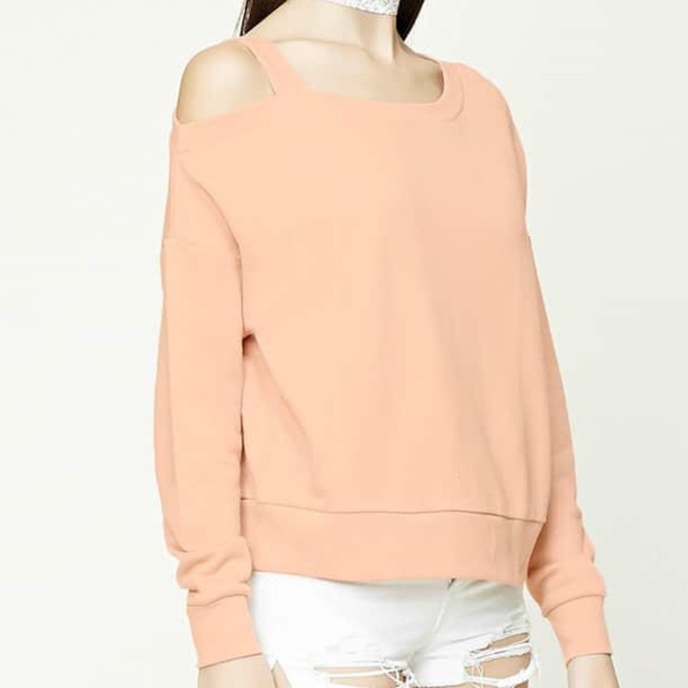 Forever 21 French Terry One-Shoulder Top - NWT